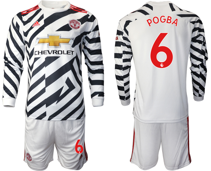 2021 Men Manchester united away long sleeve #6 soccer jerseys
